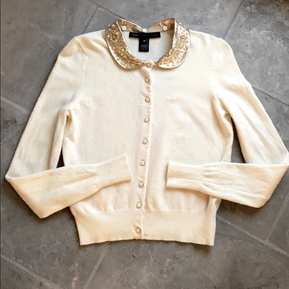 Marc Marc Jacobs cardigan with gold collar